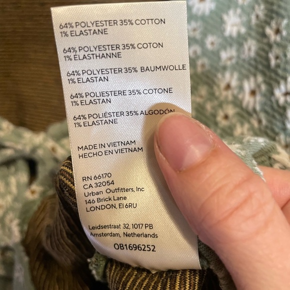 Free People Touch of Love Floral Puff Sleeve Tie up Blouse Size Large Retail $98 - Picture 5 of 7